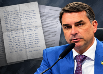Flávio Bolsonaro divulga carta nos EUA, agradece a Trump e Milei, questiona eleição e anuncia liderança da oposição brasileira.