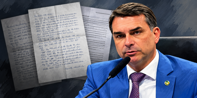 Flávio Bolsonaro divulga carta nos EUA, agradece a Trump e Milei, questiona eleição e anuncia liderança da oposição brasileira.