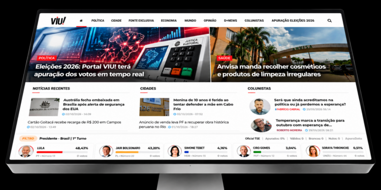Apuração das Eleições 2026: Portal VIU! mostra resultados em tempo real